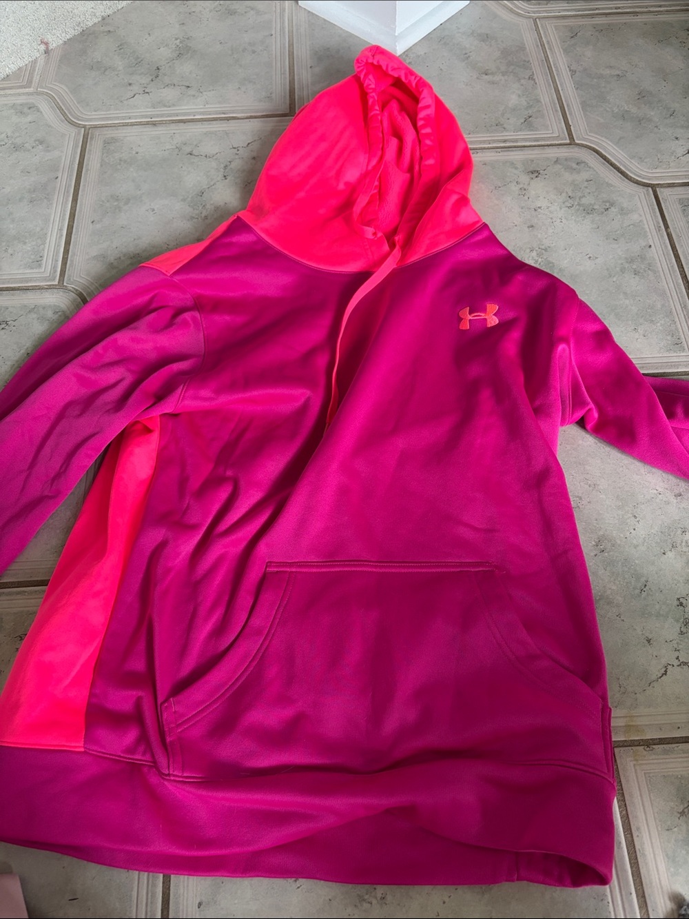 Under Armour Hot Pink & Neon Hoodie Pullover